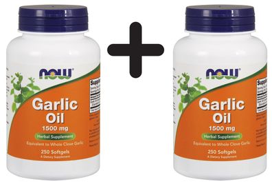 2 x Garlic Oil, 1500mg - 250 softgels