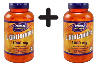 2 x L-Glutamine, 1000mg - 240 capsules