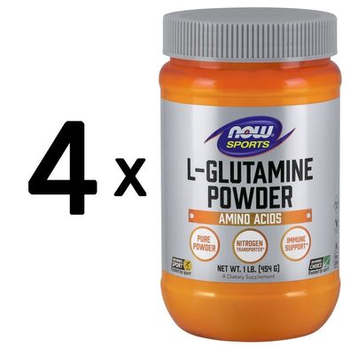 4 x L-Glutamine, 5000mg (Powder) - 454g