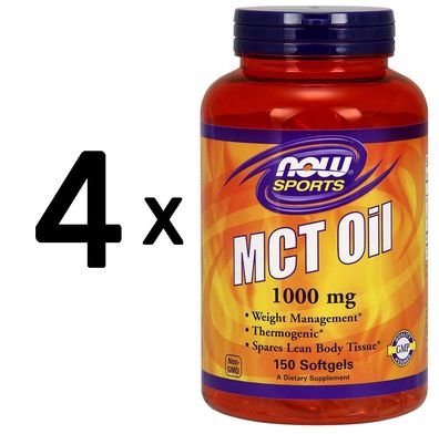 4 x MCT Oil, 1000mg - 150 softgels