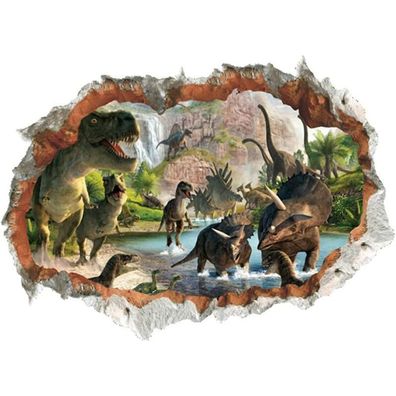 3D-Dinosaurier-Wandaufkleber, Dinosaurier-Wandaufkleber fér Kinder Jungen