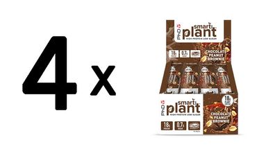4 x PhD Smart Bar Plant (12x64g) Vanilla Fudge