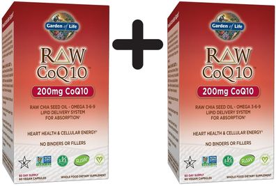 2 x RAW CoQ10, 200mg - 60 vcaps