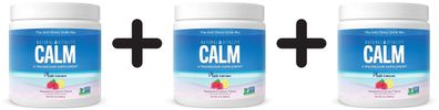 3 x Natural Calm Plus Calcium, Raspberry Lemon - 226g