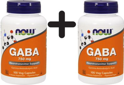 2 x GABA, 750mg - 100 vcaps