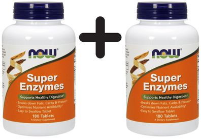 2 x Super Enzymes - 180 tablets