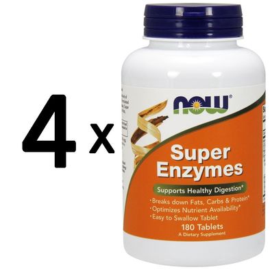4 x Super Enzymes - 180 tablets