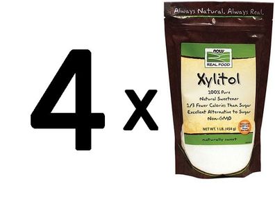 4 x Xylitol, 100% Pure - 454g