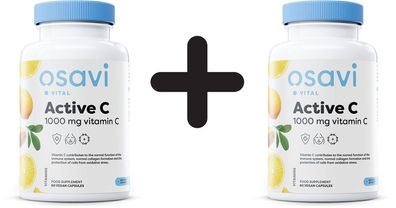 2 x Active C, 1000mg Vitamin C - 60 vegan caps
