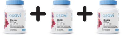 3 x Biotin, 2500mcg - 120 vegan caps