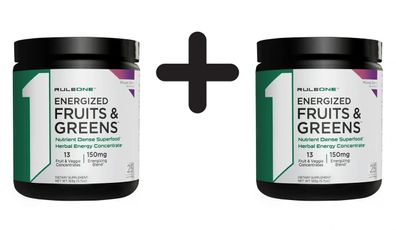 2 x Energized Fruits & Greens, Mixed Berry - 163g