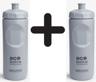 2 x EcoBottle Squeeze, Gray - 500 ml