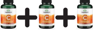 3 x Vitamin C with Rose Hips Timed-Release, 500mg - 250 tabs