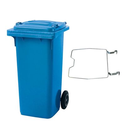 BRB Mülltonne MGB 120 Liter, mit Klemmring für Müllsäcke (blau)