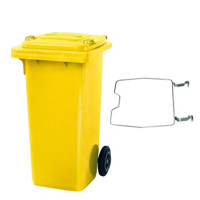 BRB Mülltonne MGB 120 Liter, mit Klemmring für Müllsäcke (gelb)