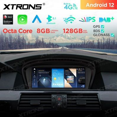Xtrons Autoradio BMW 3er 5er E6x E9x | CCC | CIC | Android 11 | SD 662 | 8GB RAM
