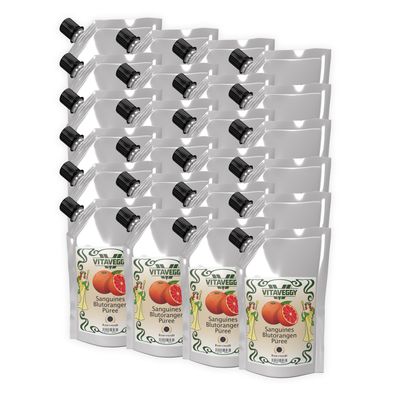 Vitaveggy BLUT-ORANGEN-PÜREE 24x1kg - reife Blutorangen - für Cocktail Smoothie Saft