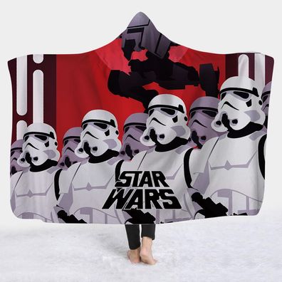 Star Wars: The Force Awakens Kapuzenumhang Stormtroopers Fleece Blanket Sofa Poncho