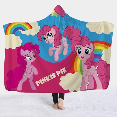 Cartoon Littly Pony Schlafsaal Decke Pinkie Pie Kapuzendecke Pink Glory Poncho Cape