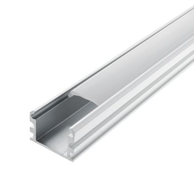 2 Meter Aluprofile Alu Schiene Profil für LED Strip LED Kanal mit Milchglas Abdeck...