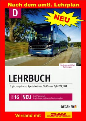 Führerschein Lehrbuch Spezialwissen Busführerschein D D1 DE D1E 2023 Degener