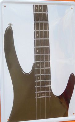 Top-Blechschild, 20 x 30 cm, Gitarre, Musik, Instrument, Band, Neu, OVP