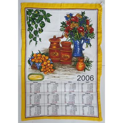 Geschirrtuch Küchentuch Handtuch Kalender 2006 Stilleben