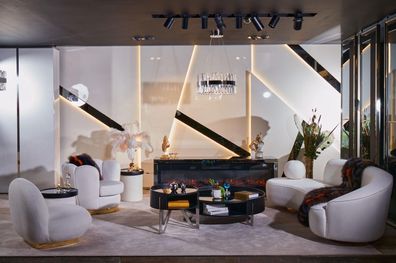 Sofagarnitur 3 + 1 Sitzer Luxus Garnitur Set Sofas Sessel Wohnzimmer Weiß