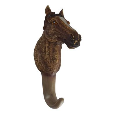 vianmo Kunststein Figur Skulptur Wandhaken Pferd handbemalt #63716