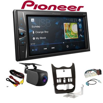 Pioneer Autoradio Touchscreen Rückfahrkamera für Dacia Duster 2010-2013 braun