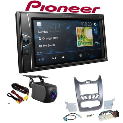 Pioneer Autoradio Touchscreen Rückfahrkamera für Dacia Duster 2010-2013 grau