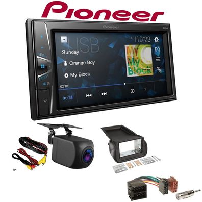 Pioneer Autoradio Touchscreen Rückfahrkamera für Fiat Fiorino ab 2008 schwarz