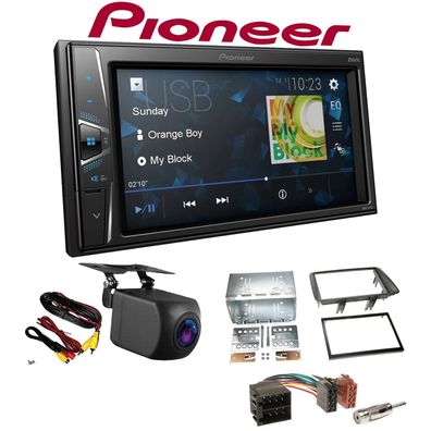 Pioneer Autoradio Touchscreen Rückfahrkamera für Fiat Panda 2003-2012 grau
