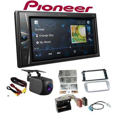 Pioneer Autoradio Touchscreen Rückfahrkamera für Ford C-Max 2007-2010 silber