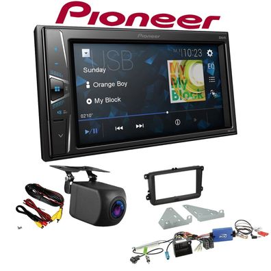 Pioneer Autoradio Touchscreen Rückfahrkamera für Seat Leon 2009-2012 schwarz