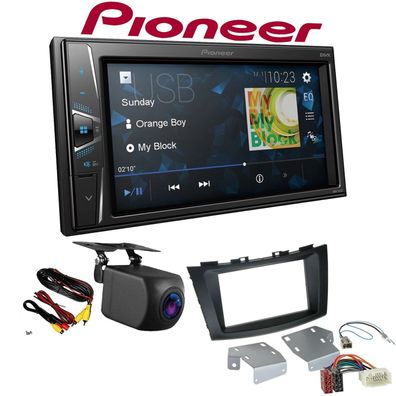 Pioneer Autoradio Touchscreen Rückfahrkamera für Suzuki Swift IV ab 2010 schwarz