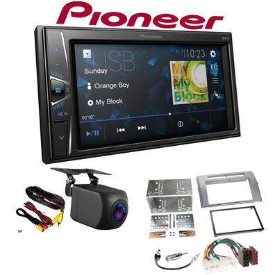Pioneer Autoradio Touchscreen Rückfahrkamera für Toyota Corolla Verso silber