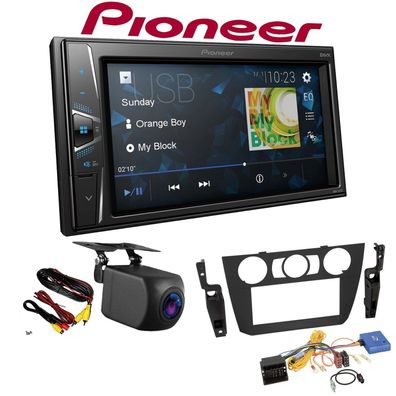 Pioneer Autoradio 2 DIN Rückfahrkamera für BMW 3er manuelle Klima mit Canbus