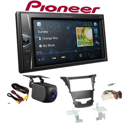 Pioneer Autoradio 2 DIN Rückfahrkamera für Ssangyong Korando Facelift ab 2013