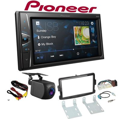 Pioneer Autoradio Touchscreen Rückfahrkamera für Dacia Lodgy ab 2012 piano black