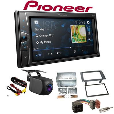 Pioneer Autoradio Touchscreen Rückfahrkamera für Fiat Idea 2003-2011 schwarz