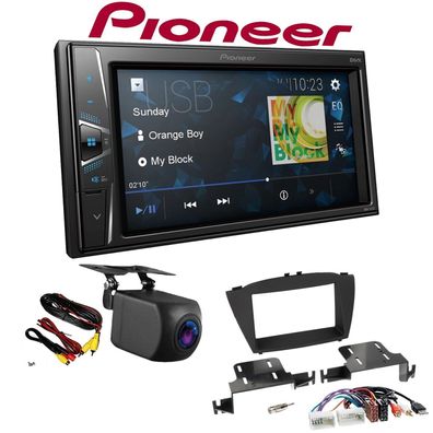 Pioneer Autoradio Touchscreen Rückfahrkamera für Hyundai IX35 ab 2013 schwarz