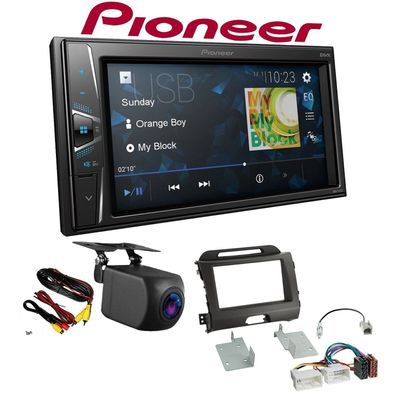 Pioneer Autoradio Touchscreen Rückfahrkamera für KIA Sportage 2010-2015 schwarz