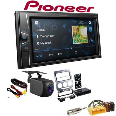 Pioneer Autoradio Touchscreen Rückfahrkamera für Mazda 5 2005-2010 silber