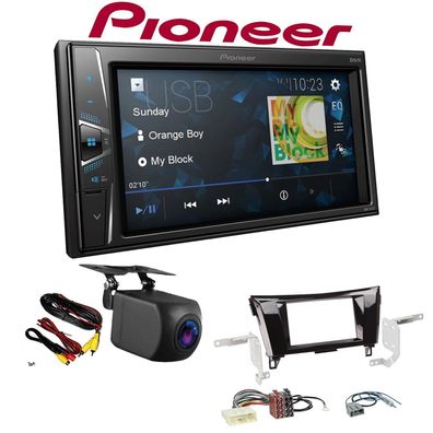 Pioneer Autoradio Touchscreen Rückfahrkamera für Nissan Qashqai II ab 2014