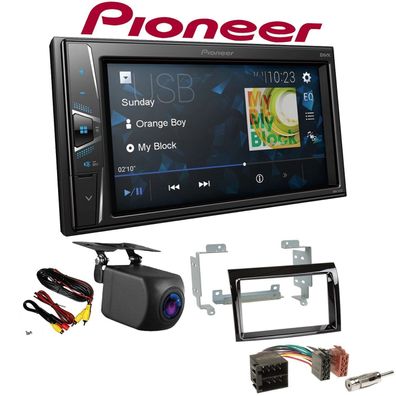 Pioneer Autoradio Touchscreen Rückfahrkamera für Peugeot Boxer ISO piano gewölbt