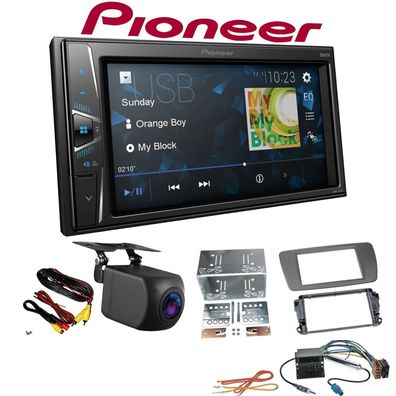 Pioneer Autoradio Touchscreen Rückfahrkamera für Seat Ibiza IV conemaragrau