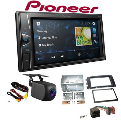 Pioneer Autoradio Touchscreen Rückfahrkamera für Smart Forfour 2004-2006 schwarz