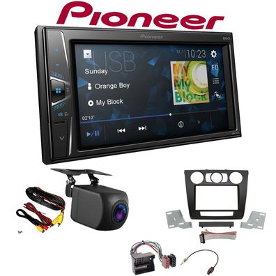 Pioneer Autoradio 2 DIN Rückfahrkamera für BMW 1er manuelle Klima ohne Canbus