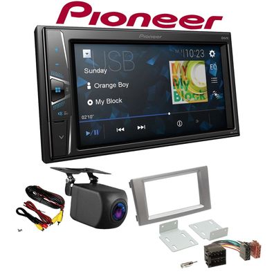 Pioneer Autoradio 2 DIN Rückfahrkamera für Iveco Daily IV und V 2006-2014 silber